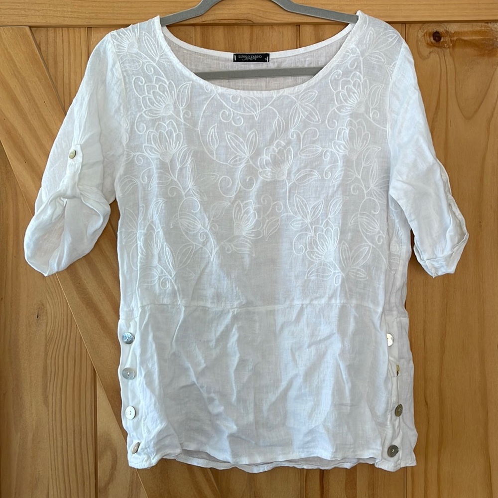 White Linen Shirt | Small | Never Worn
